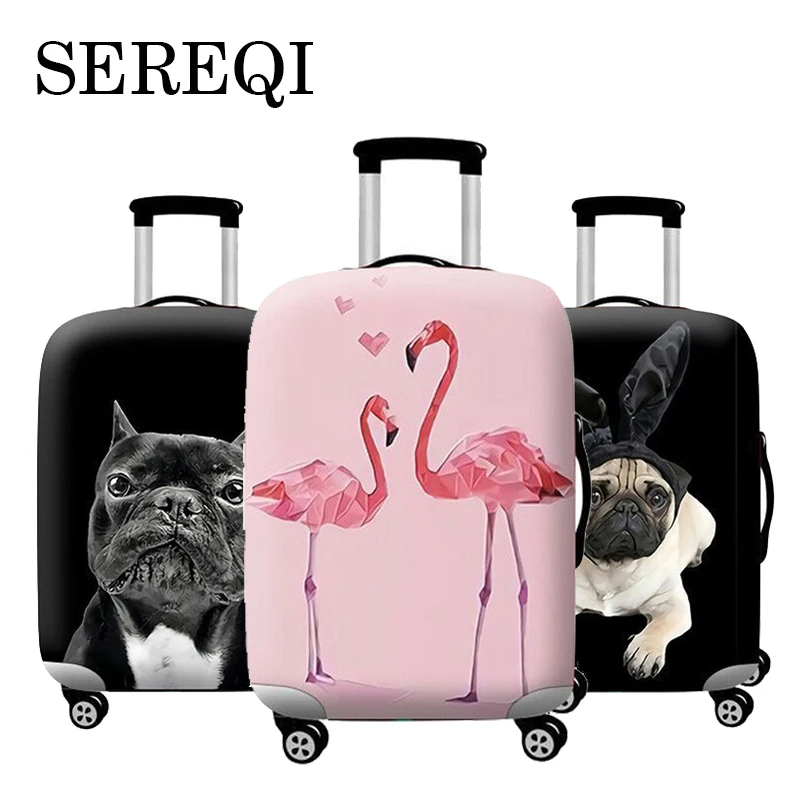 

SEREQI Travel Hot Fashion Suitcase Protective Cover Elastic Fabric Luggage Cover Apply to 18-32inch Suitcase Travel Accessories
