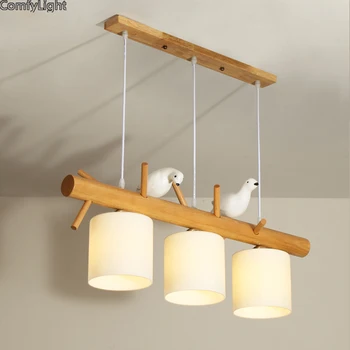 

Modern led Glass Pendant Light Nordic Dining Room Kitchen Light bird Designer Hanging Lamps Home Decor Avize Lustre Lighting E27