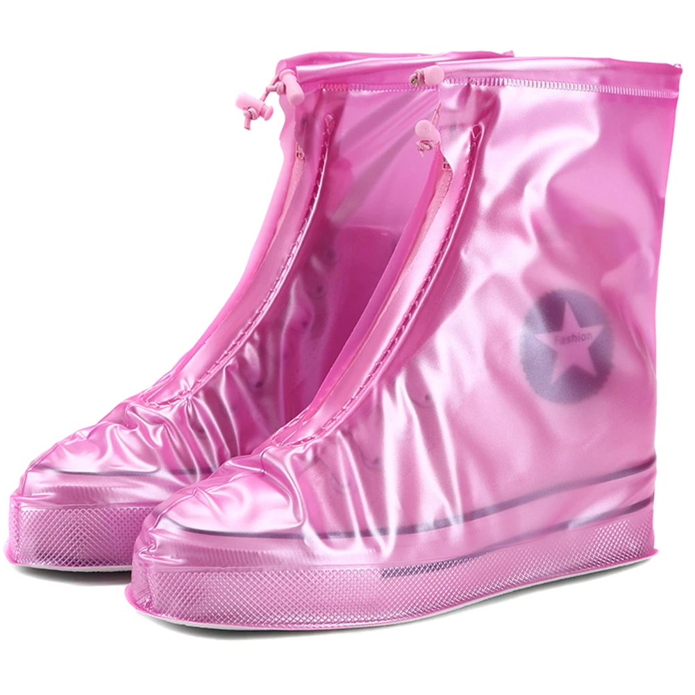 1 пара обувь для защиты от дождя сапоги покрытие ПВХ водонепроницаемые противоскользящие непромокаемые для женщин и мужчин QJ888