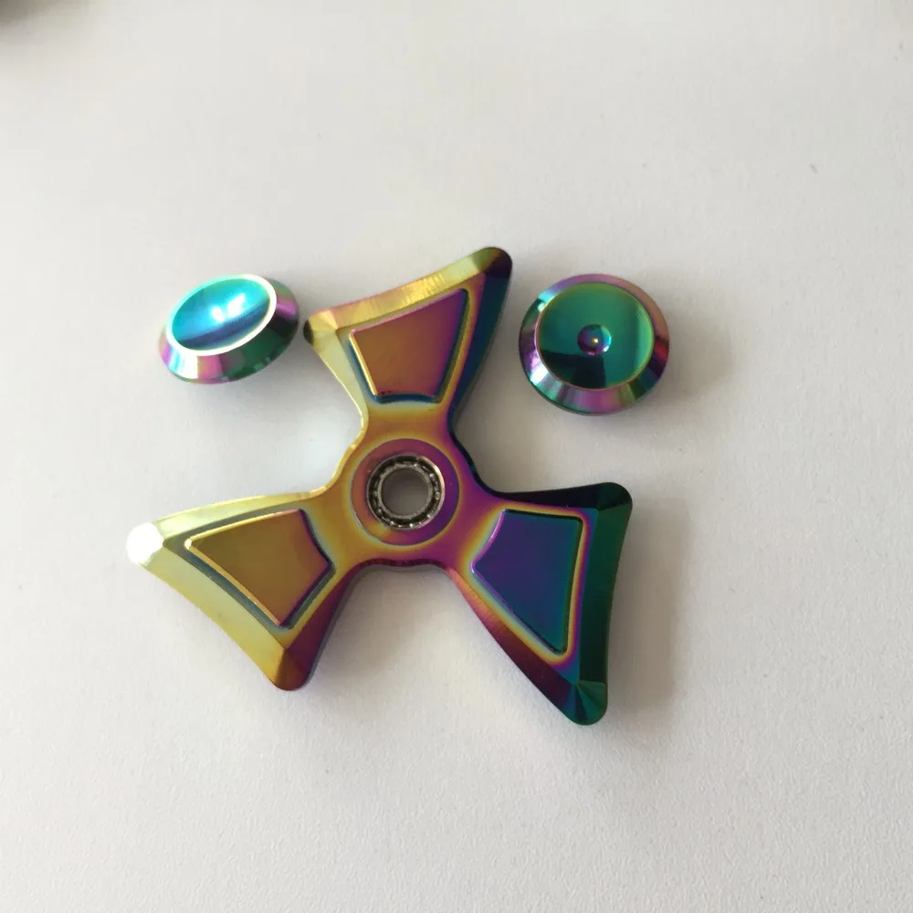 Красочный Tri-Spinner Металлический фиджет-Спиннер игрушка, Спиннер для аутизма и СДВГ Дети/антистресс игрушки для взрослых