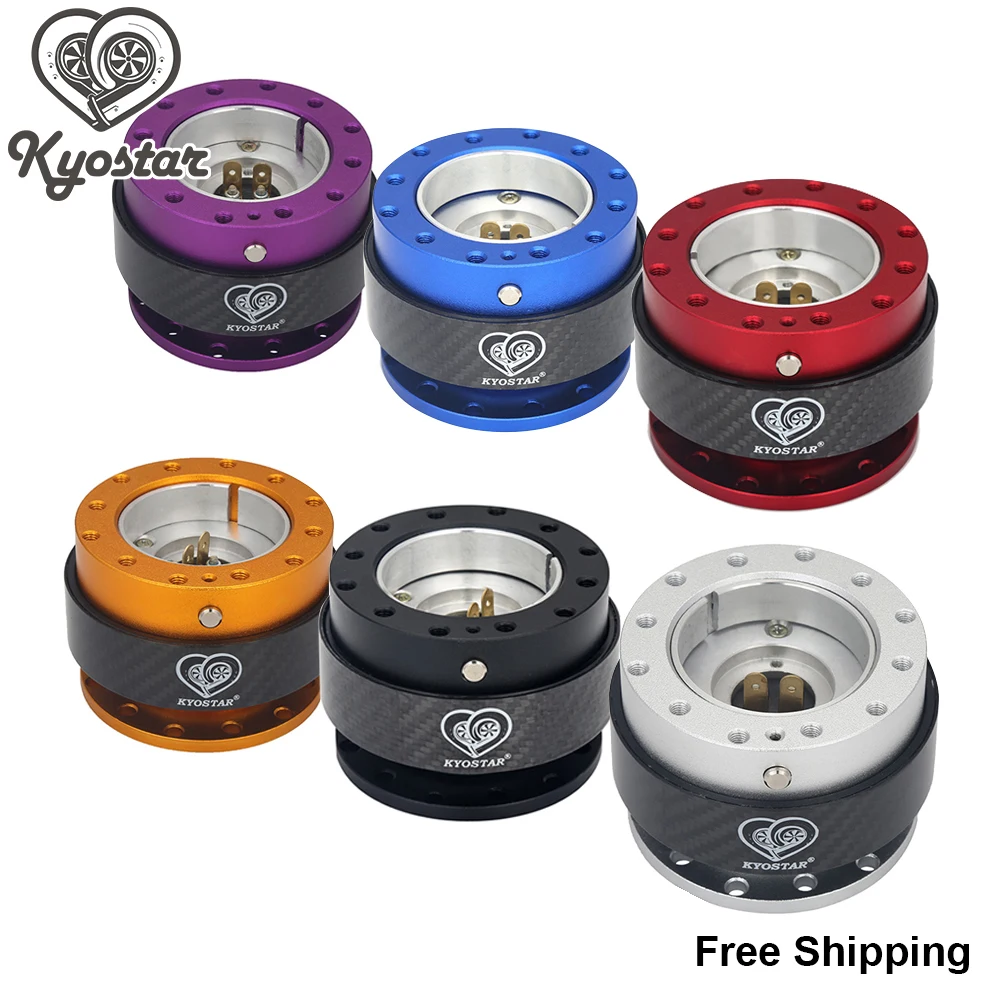

Universal racing steering wheel quick release hub real carbon fiber steering wheel boss hub kit adapter Universal car fitment