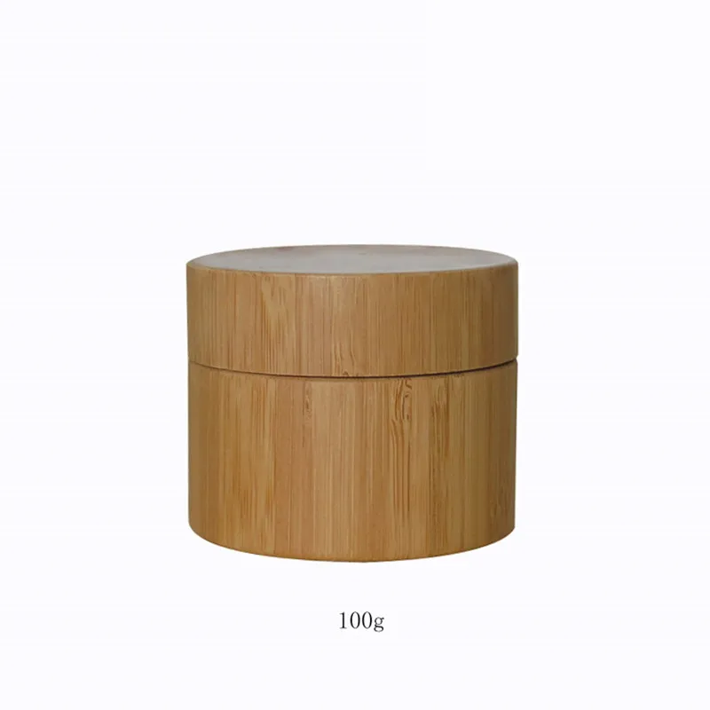 100g البلاستيك الخشب كريم جرة السفر الجرار ل مستحضرات التجميل كريم التعبئة والتغليف فارغة الخيزران يشكلون حاوية مع غطاء إعادة استخدام إعادة ا...