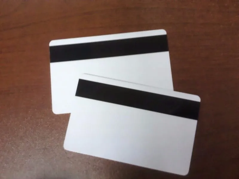 

100pcs/lot Blank White PVC Hico 1-3 magnetic stripe Plastic Credit Card 30Mil Magnetic Card with protective fill free shipping