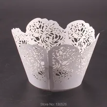 10 шт./компл. Бумага торт Кубок Цветок Выпечки чашка лазерный выдалбливают выпечки Инструменты Muffin Кухня кекс Чехол торт Инструменты