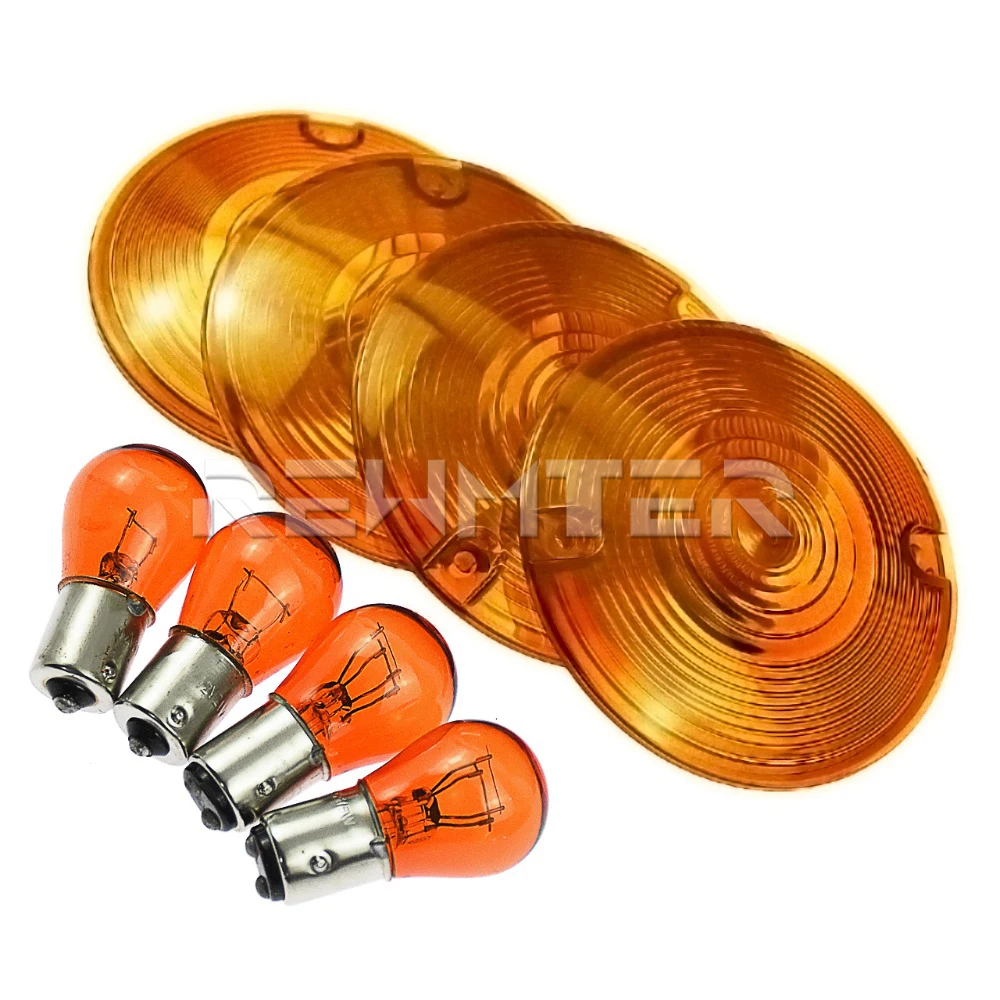 Motorcycle-Turn-Signal-Lampshade-Bulbs-4pcs-Smoke-Clear-Orange-For-Harley-Touring-Electra-Glide-Road-King (5)