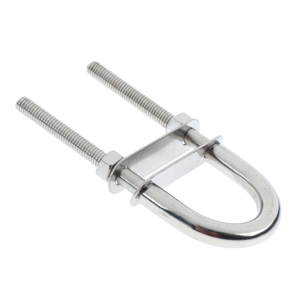304 Stainless Steel Boat Bow / Stern Eye, U-Bolt, Marine Rigging M6*90