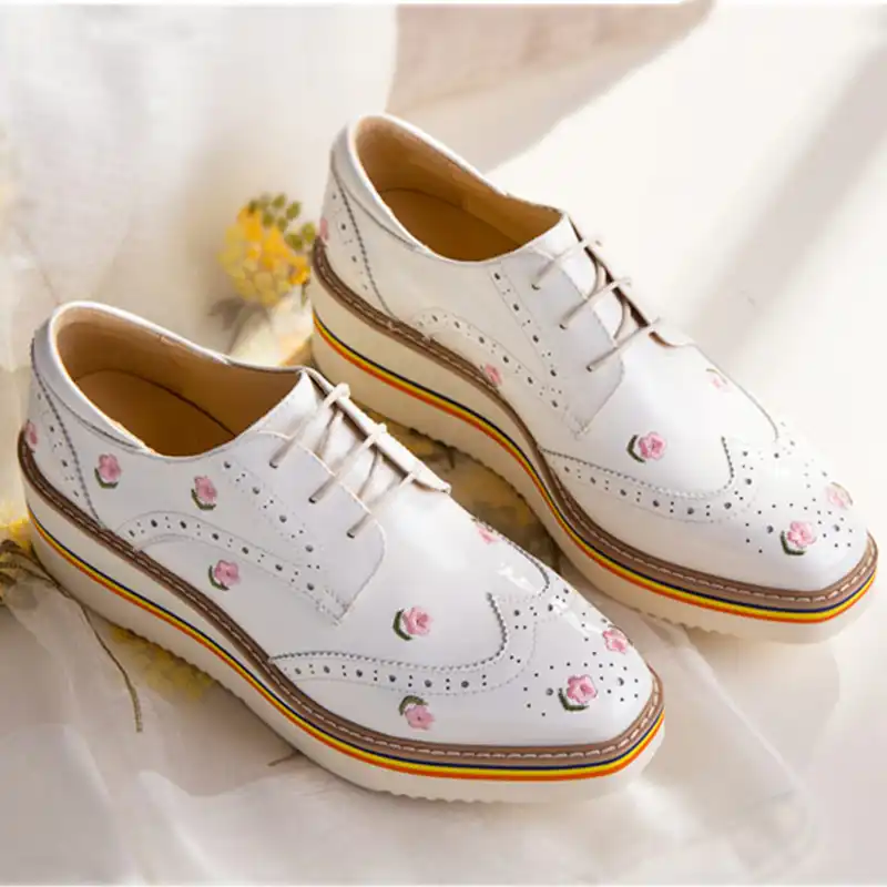 rubber sole brogues womens