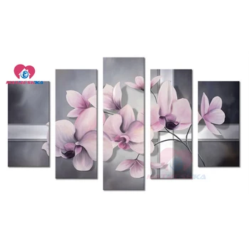 

5PCS diy 5d Diamond Painting Flower Diamond Embroidery Picture of Rhinestones Multi diamond Mosaic pictures Cross Stitch sticker