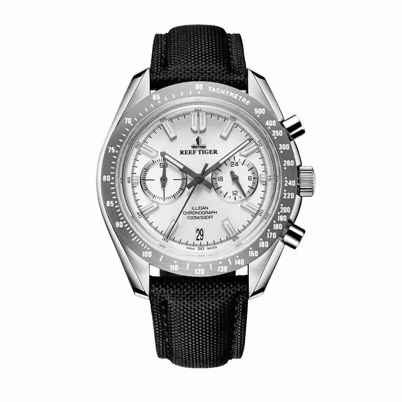 Reef Tiger/RT мужские дизайнерские спортивные часы из телячьей кожи светящийся хронограф водонепроницаемые часы мужские Relogio Masculino+ Box RGA3033 - Color: 3