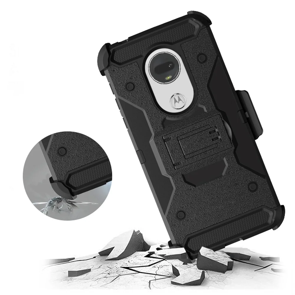 Чехол для Motorola Moto G7 Power/G7 сверхпрочный прочный XT1955 с зажимом ремня чехол