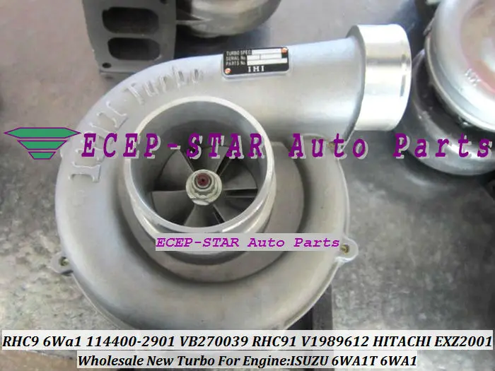 RHC91 114400-2901 114400-2902 VB270039 RHC9 V1989612 VB270074 Turbo Turbocharger For HITACHI EXZ200-1 EX200-1 6WA1T 6WA1 TCC TCN |