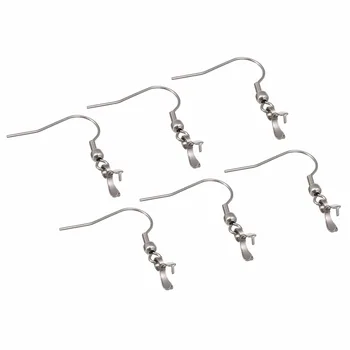 

LOULEUR 10pcs/lot Stainless Steel Earring Hooks Findings Earrings Clasps Hooks Fittings DIY Jewelry Making Accessories for Women