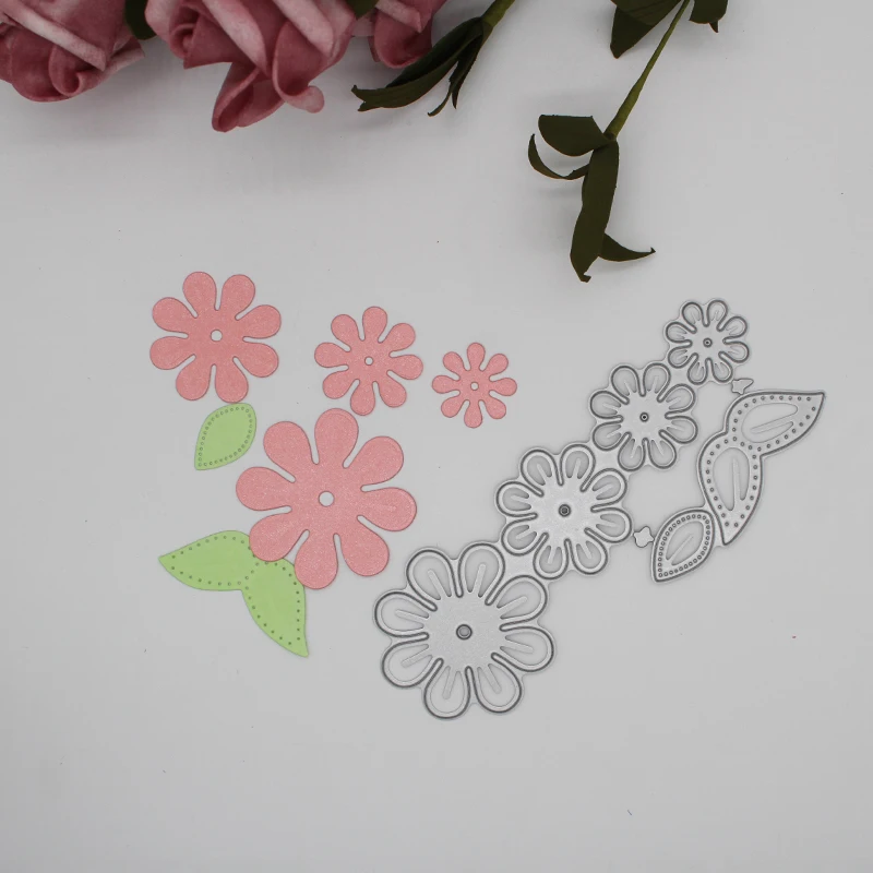 

flower leaves decoration Metal steel frames Cutting Dies DIY Scrap booking Photo Album Embossing paper Cards 13.4*6.7cm