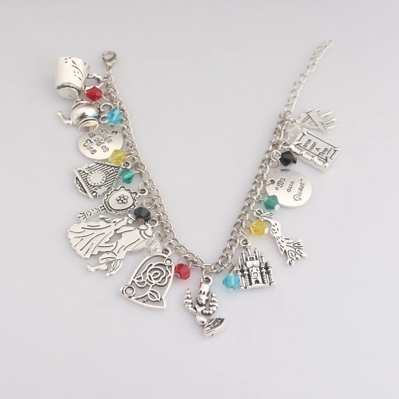 

Factory Outlet Beauty and the Beast Charm Bracelet for Women Gift Fashion Jewelry