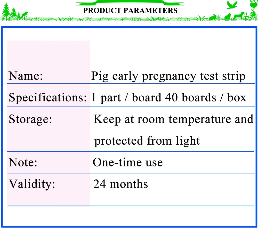 Свинья прогестерон Коллоидное золото тестовая бумага ремешок для беременных тесте pregnans тест беременность Обнаружение сеять свиньи фермерское оборудование
