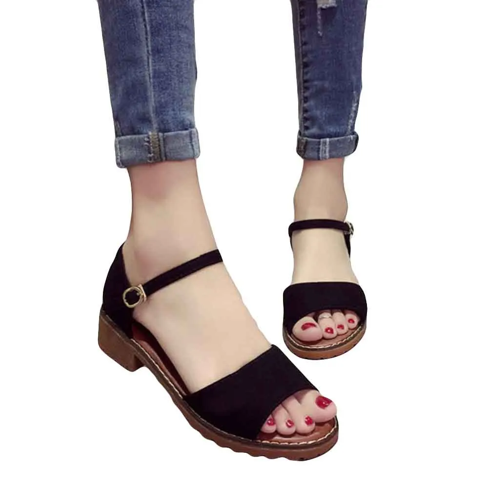 

Womens Sandals 2018 New Summer Lady Flock Sandals Sweet Flat Shoes Comfortable Beach Flip Flops Sandals Women zapatos mujer A6