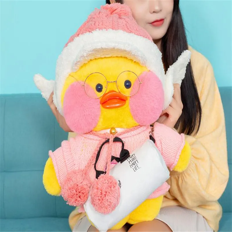 50 см Kawaii LaLafanfan плюшевая игрушка Кафе утка Милая Утка Мягкая набивная кукла