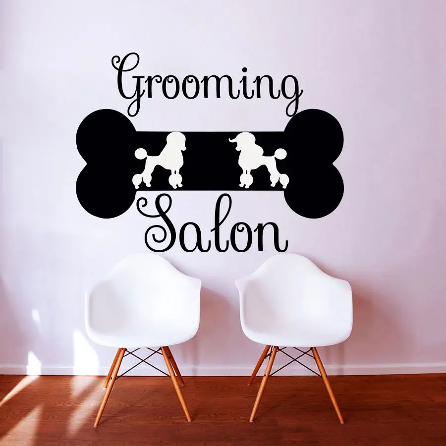 Dog Wall Decor Grooming Salon Decal Vinyl Sticker Pet Shop Window Decalsin Wall Stickers from