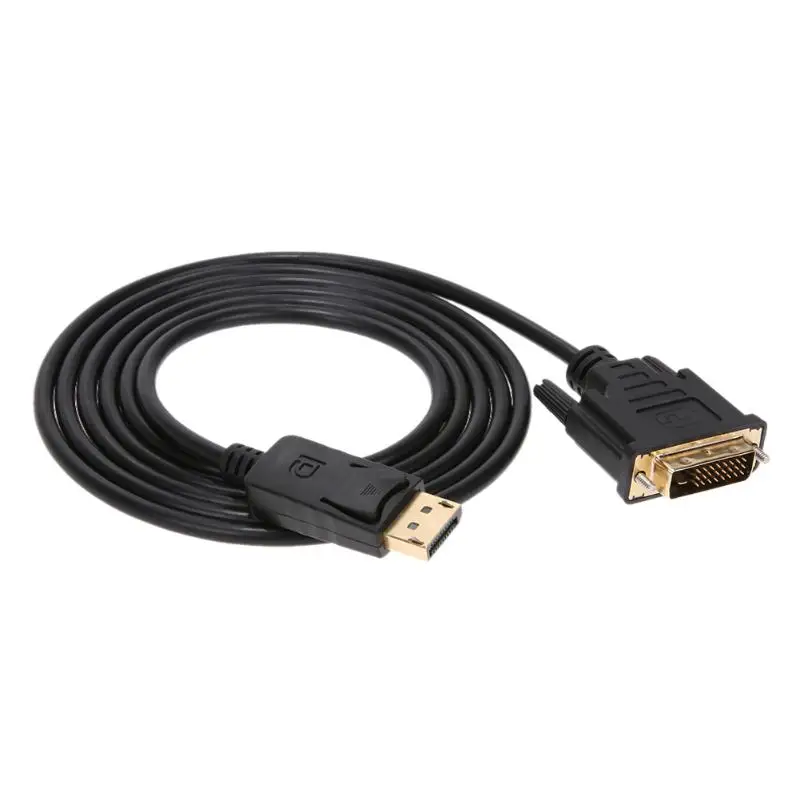 1.8m DisplayPort DP To DVI Cable Male to Male Displayport dvi Connection Adapter 1080P 3D for HDTV PC Laptop Projector