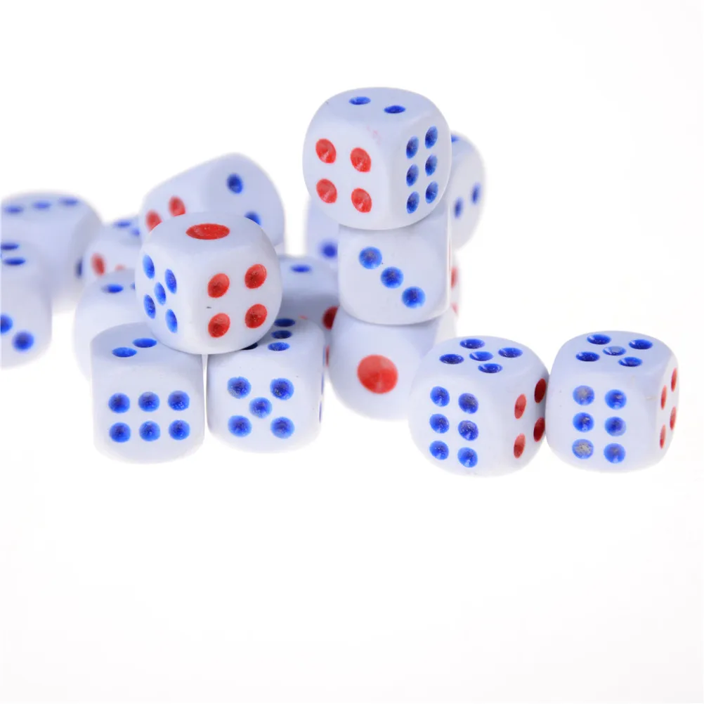 20Pcs acrylic 6 sided Tricks Dice Game Toy For Party Fun Adult  Novelty Gift fun toys 12 x12 x12mm