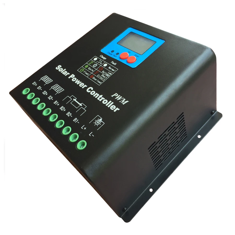 Fora da Grade Controlador de Potência Dual-ventilador de Refrigeração Frete Grátis Controlador Solar pv 36 v 100a 9 Dual-ventilador de refrigeração