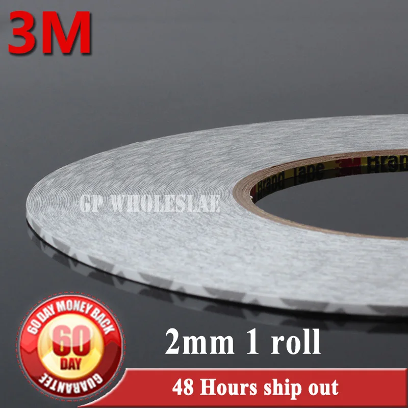 

1x 2mm*50 meters 3M Double Sided Tape Adhesive for LED Cellphone LCD Touch Screen Display Panel Repair LED Strip Bond 9080