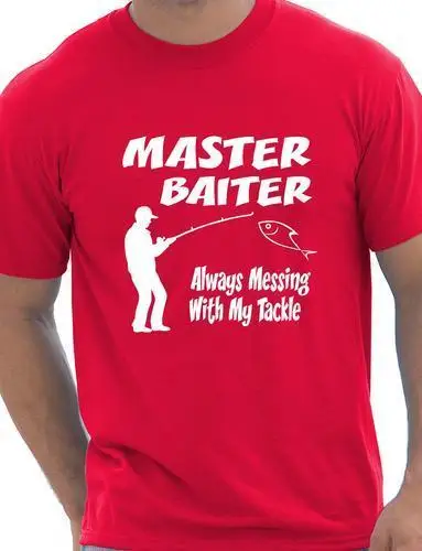 Master Baiter забавная футболка Fishinger Грубая мужская размер S XXXL крутая Повседневная