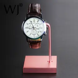 Розничный дилер металлический дисплей ювелирных часов стенд с акриловыми наручными часами держатель для хранения розового золота/черный