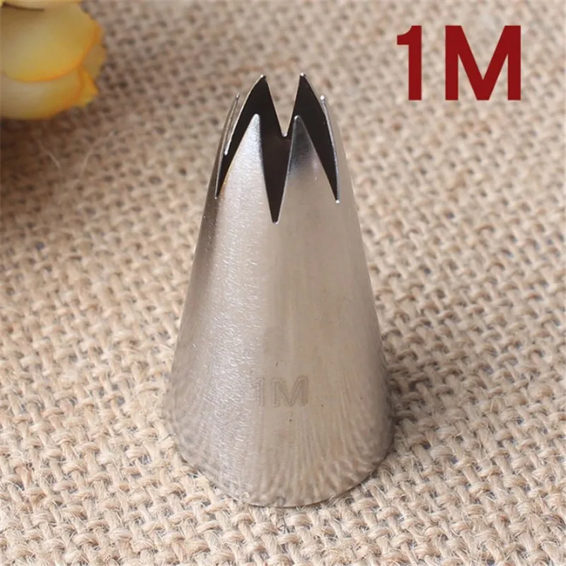 

TTLIFE #1M Stainless Steel Nozzle Open Star Tip Pastry Cookies Tools Icing Piping Cake Decorating Cupcake Creates Drop Flower