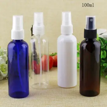 

50pcs/lot 100ml Refillable Women Toner Spray Bottle Cosmetic Make up Perfume Sprayer Bottles Blue Brown White Green