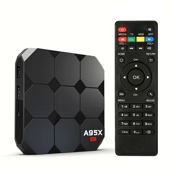 Android 7,1 tv box A95X R2 2GB 16GB Amlogic S905W tv box четырехъядерный 2,4G WiFi медиаплеер PK X96 mini Smart tv box 4K 3D - Цвет: 2GB16GB