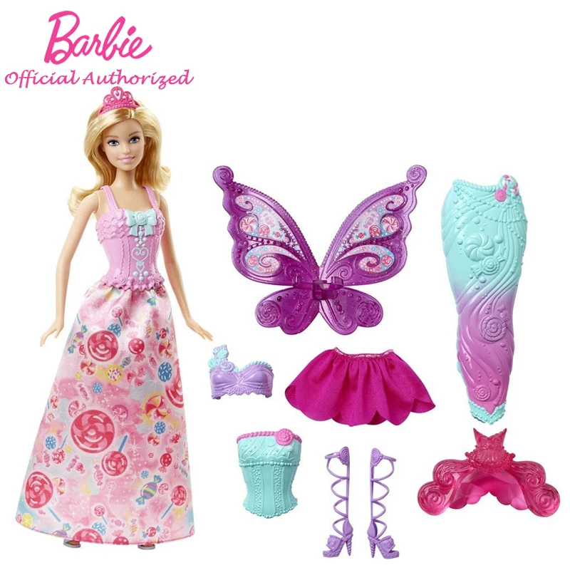 

Clear Stock Toy Original Barbie Brand Collection Doll Fairytale Beautiful Baby Toy Dress Up Butterfly Barbie Boneca For Children