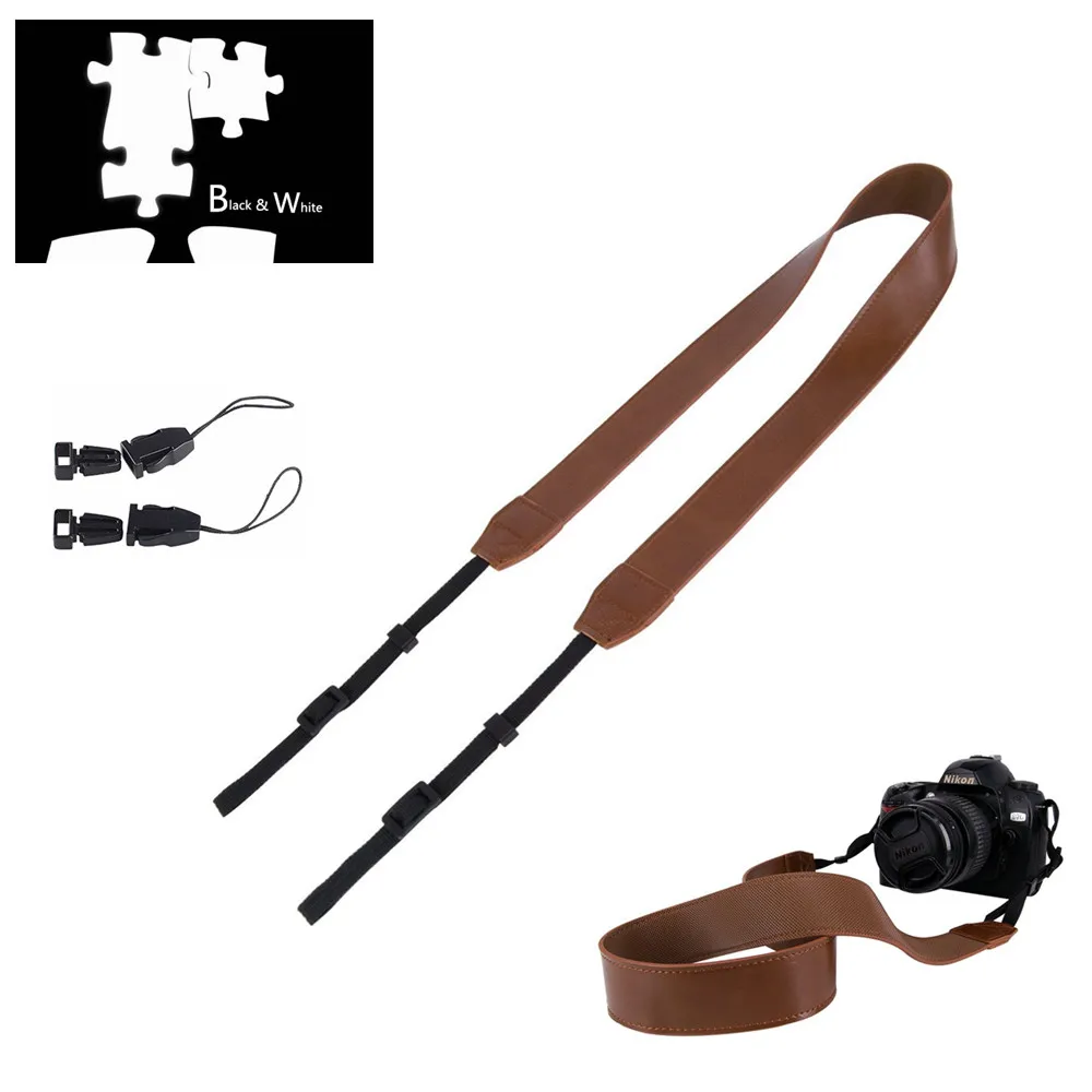 Camera Shoulder Neck Pu Leather Strap for Nikon CoolPix