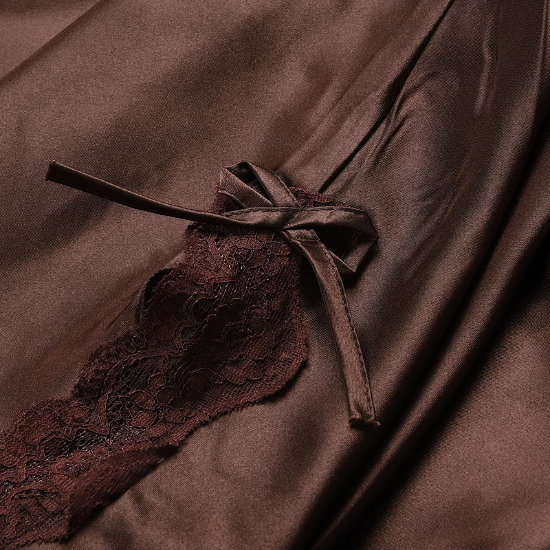 Женское сексуальное шелковое атласное Ночное платье без рукавов Ночная рубашка с v-образным вырезом ночная рубашка кружевное ночное белье