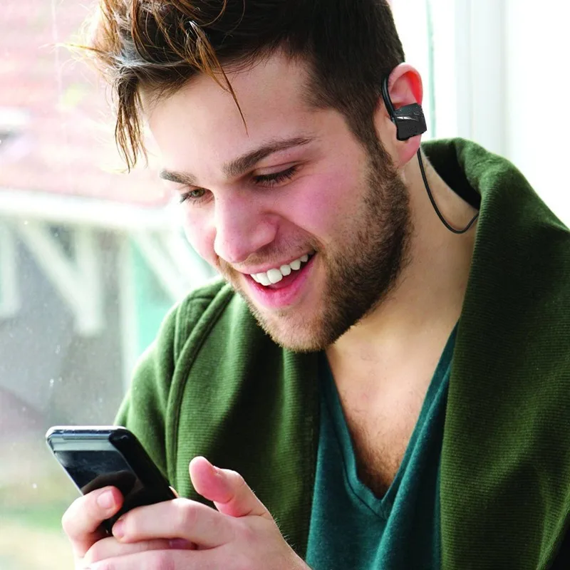 Bluetooth Headphones headset HD Stereo wireless sports headsets Handsfree sweatproof earphone voice control (2)