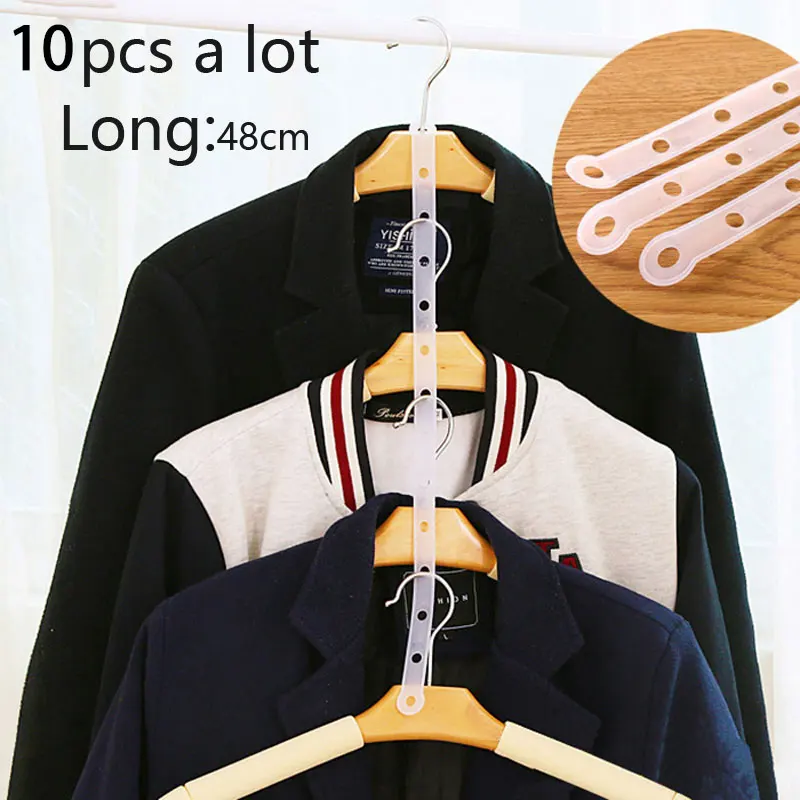 

10pcs/vanzlife Creative hangers article link chain transparent clothes hanger pimp article plastic hanger connection bar
