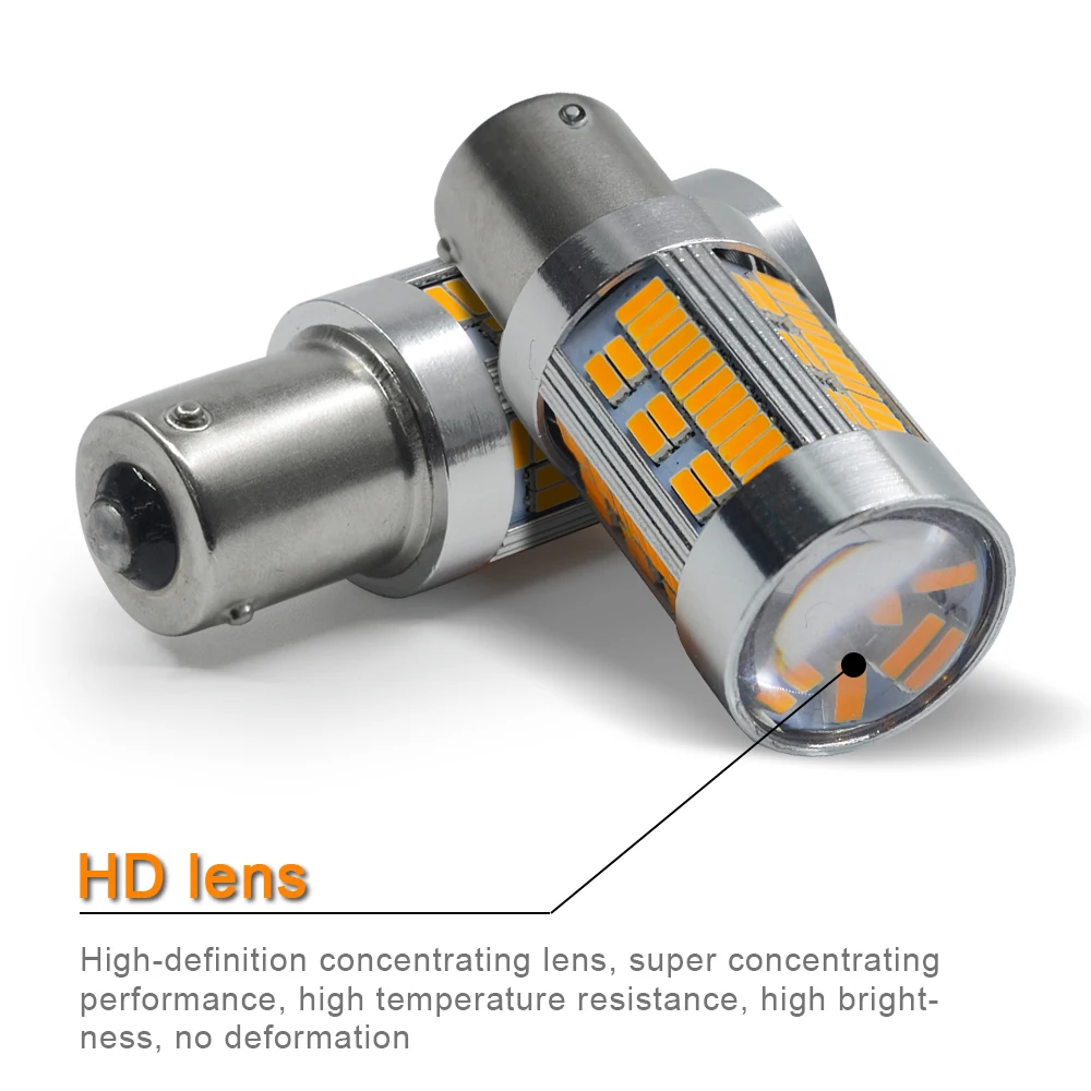 Светодиодные лампы T20 7440 1156 BAU15S PY21W BA15S 105 SMD 4014 2 шт.|Сигнальная лампа| |