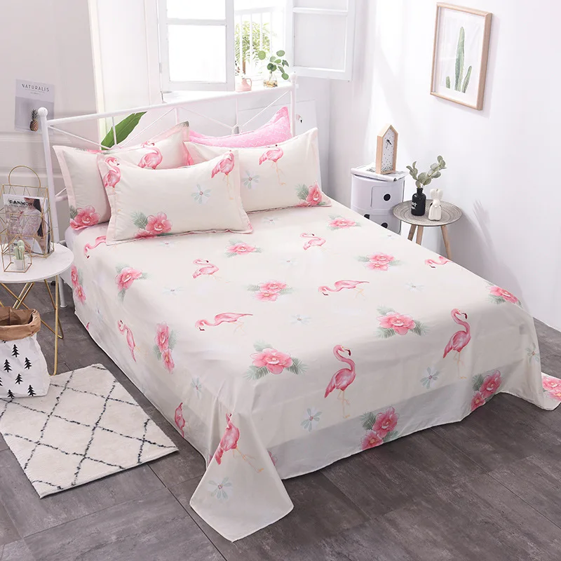 

New Famingo Printing Bed Mattress Cover Mattress Protector bed sheet/Bedsheet twin full queen king size Bed Linens bedding