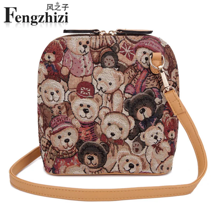 

Women Small Bag 2017 Summer New Girls canvas Messenger Bags Lady Circular Mini Chain Shoulder Bag Crossbody Bag