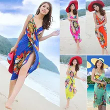 Женское пляжное платье сексуальное пляжное платье саронг бикини накидка Парео Юбки Полотенце открытая спина купальники 12 шт DHL/FedEx