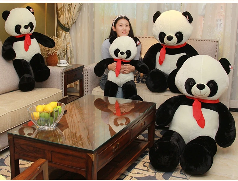 kawaii cartoon panda plush doll hug bear large plush animals pandas toy sleeping  pillow for girl gift 120cm 160cm DY50332 (4)