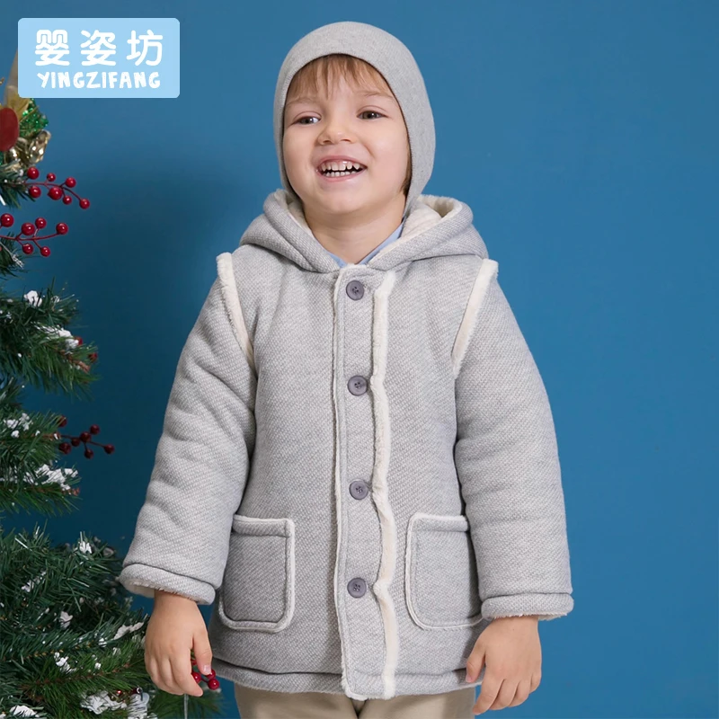 2018 Winter Baby Little Boys Cotton Jacket Casual Style Hooded Toddler