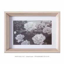 Прямоугольный деревянный черный фоторамка