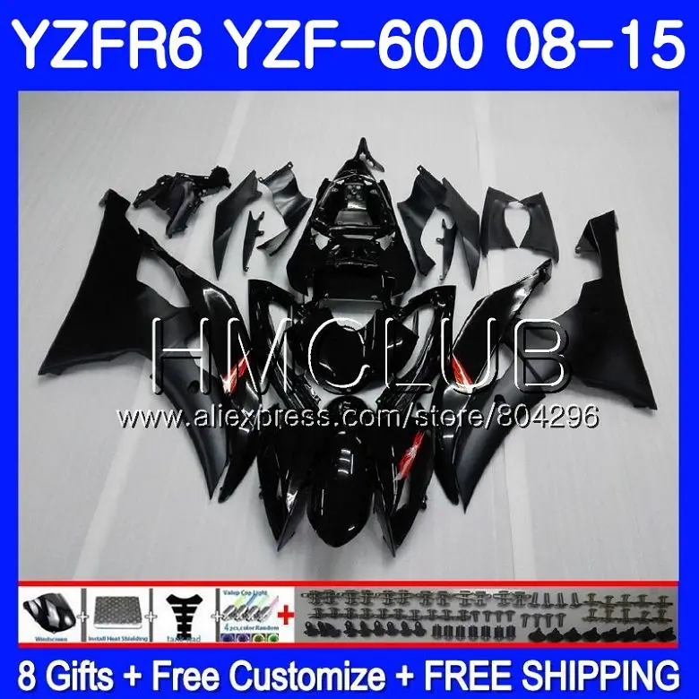 

Body For YAMAHA YZF-600 YZFR6 08 09 10 11 YZF600 103HM10 YZF 600 R 6 YZF R6 YZF-R6 Factory black 2008 2009 2010 2011 Fairing Kit