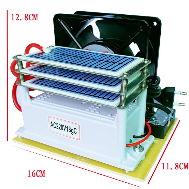 18 Гц/ч генератор озона очиститель воды воздуха 3 слоя влагостойкий с вентилятором озонатор стерилизатор лечение озона машина
