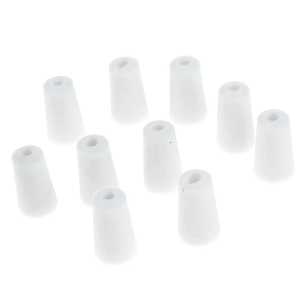 10 Pieces  8-12mm Rubber Stopper Lab Tapered Plugs for Flask Test Tubes 8-12mm  for 10mm Flask Test Tubes