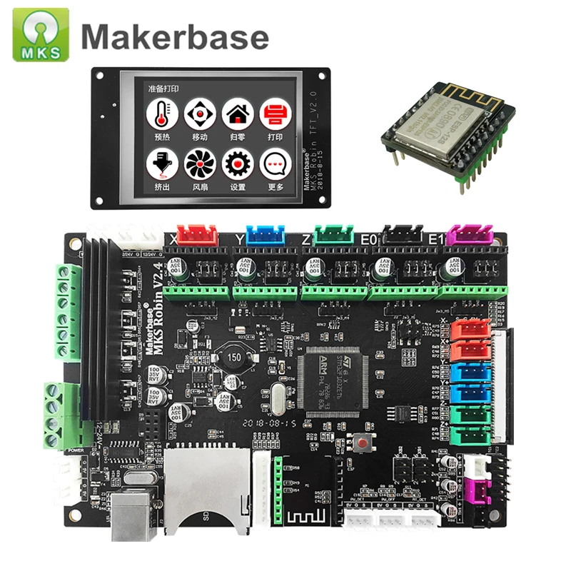 

3D Printer Parts Control Board MKS Robin V2.4 with TFT32 Touch Display TFT WiFi Module STM32 Closed Source Software
