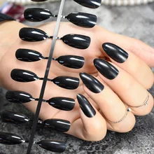 Compare Prices On Black Stiletto Nails Online Ping Low Stilettos Sharp False Nail Tip Pure Solid Black Y Art Acrylic Artificial Stiletto Fake Nails