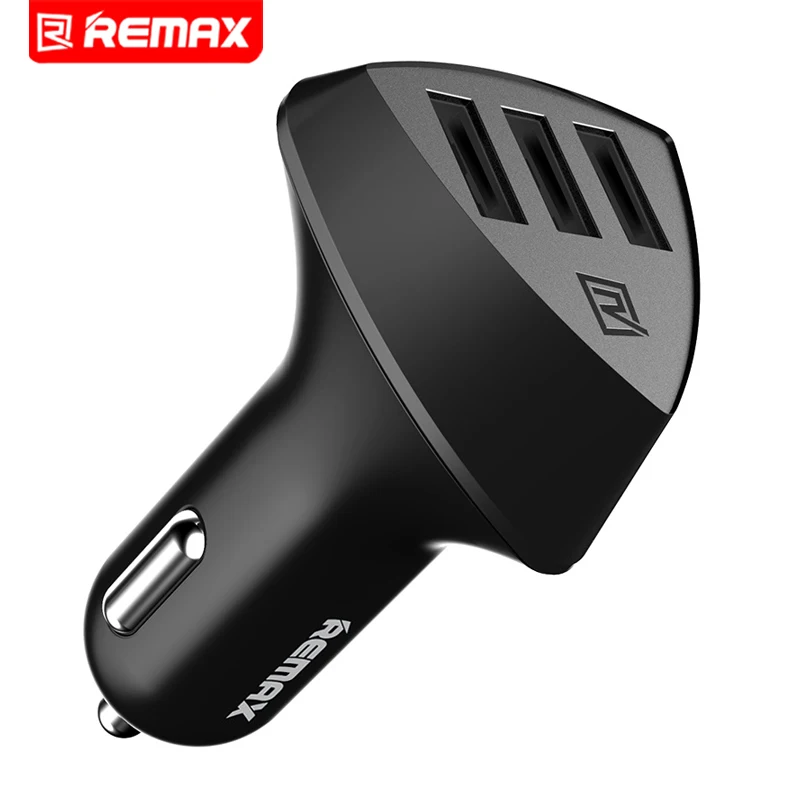 Remax универсальный автомобиль USB Автомобильное Зарядное устройство Трехместный 3 USB Порты и разъёмы DC автомобильный Зарядное устройство адаптера Smart Зарядное устройство Адаптеры питания для iPhone Samsung