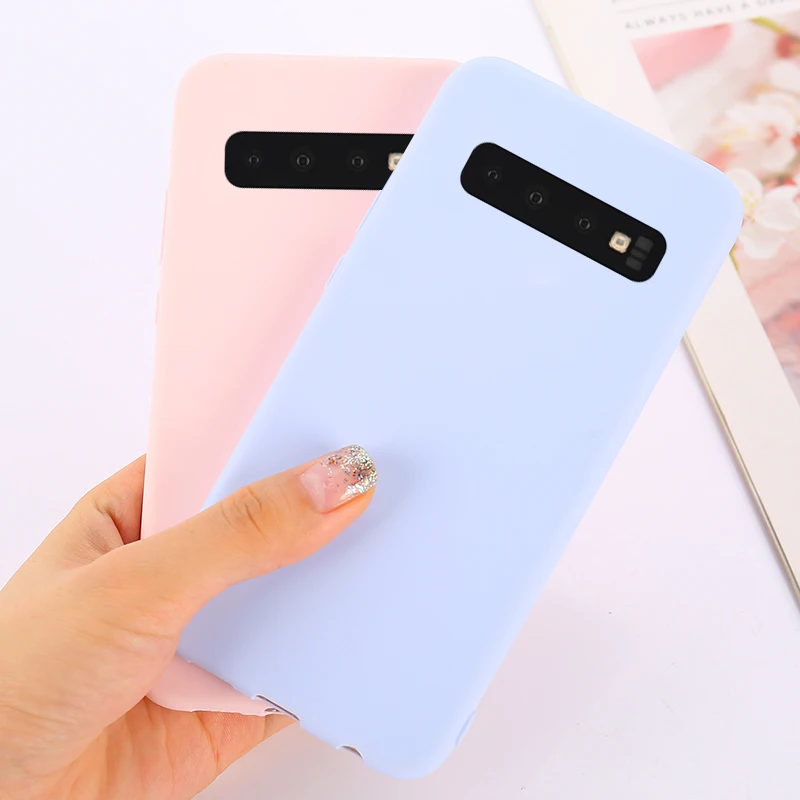 

Soft TPU Candy Color Phone Case For Samsung Galaxy S10 Lite A7 A9 A6 A8 Plus J4 J6 J8 2018 S6 S7 Edge S8 S9 Plus J3 J5 J7 2017